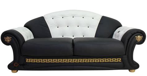 versace white leather sofa|versace sofa fabric.